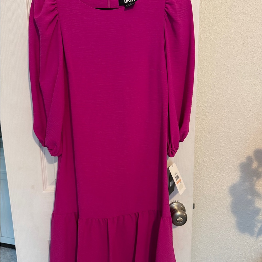 DKNY Vibrant Pink Dress